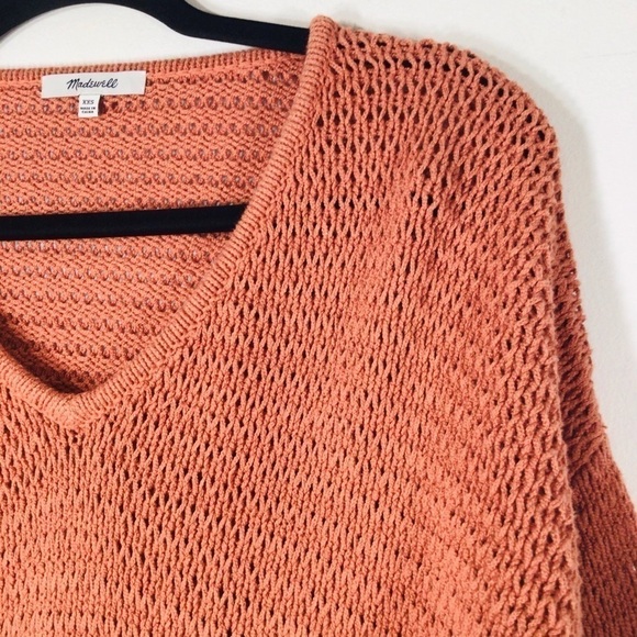 MADEWELL xxs pullover peach sweater - Picture 2 of 8
